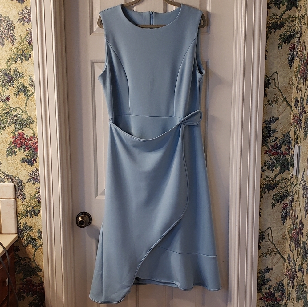 Elegant Blue Sleeveless Dress (2xl) NEW! - Picture 3 of 3